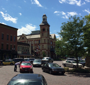 Woodstock Square, site of the 1993 Bill Murray movie, Groundhog Day